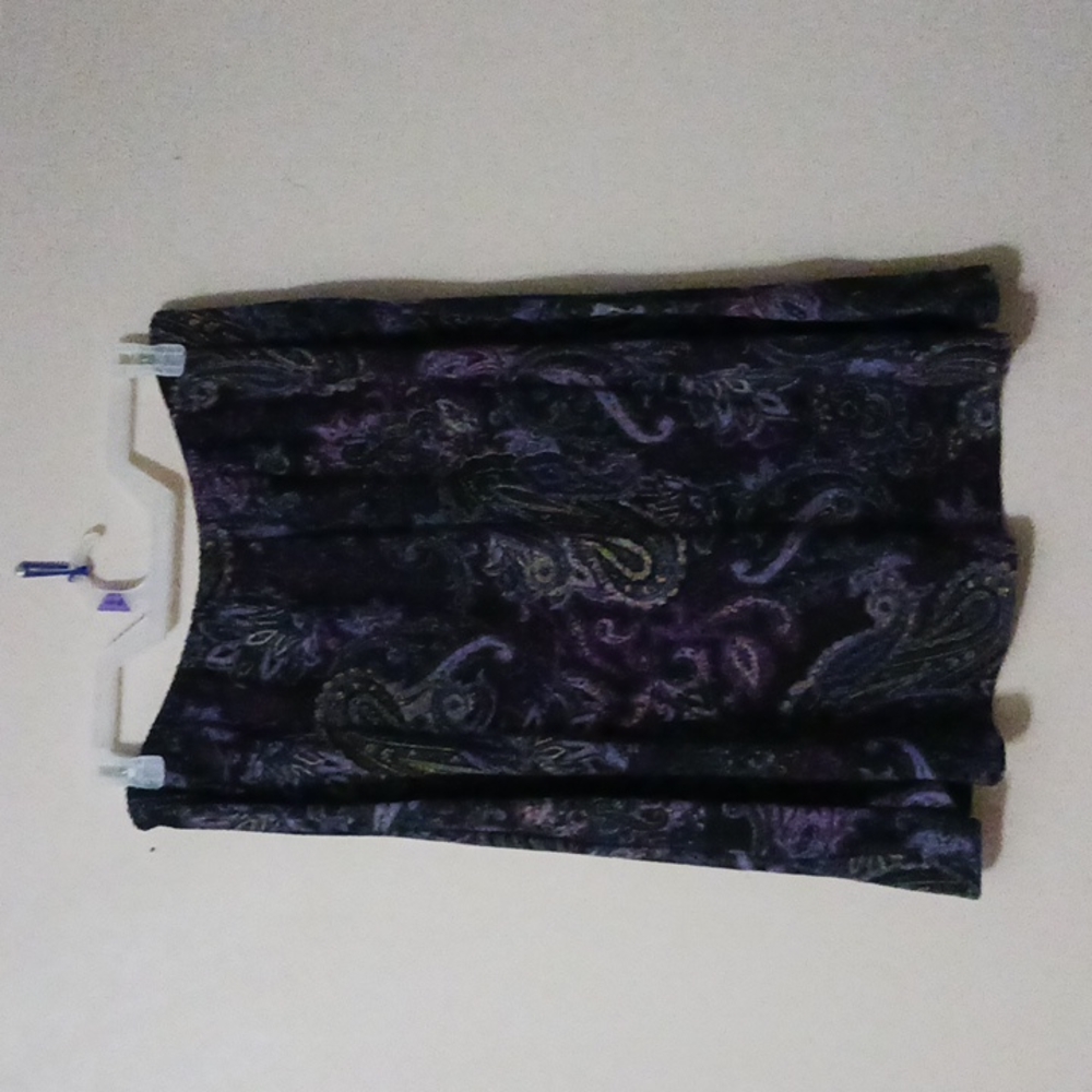 Mid length skirt.